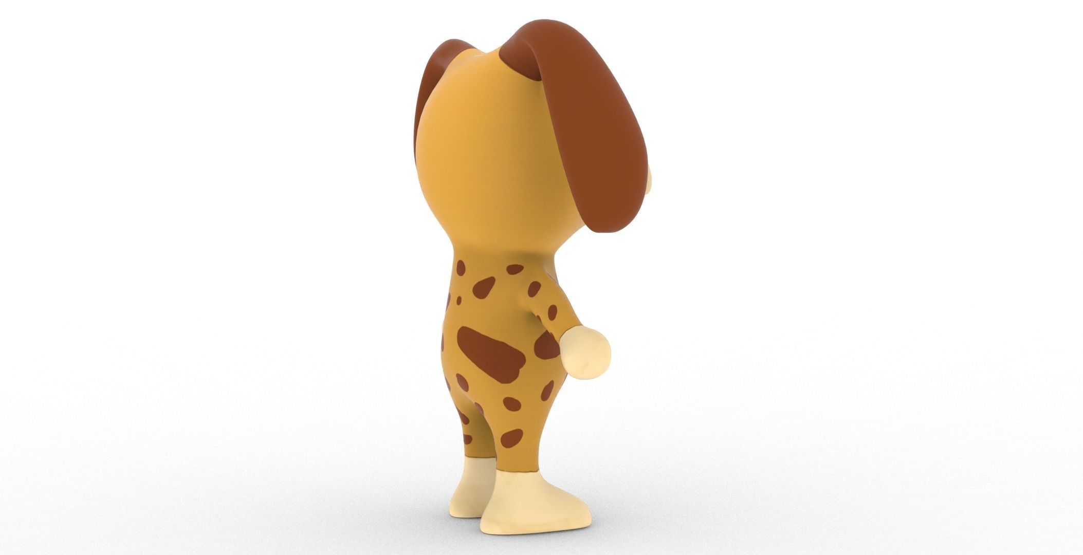 Character005 Animated Dog 3D Low-poly 3D model_28