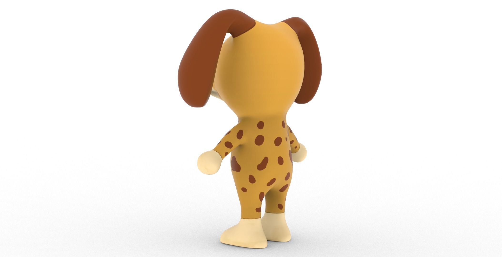 Character005 Animated Dog 3D Low-poly 3D model_19