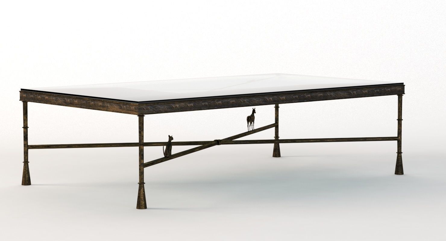 Tom Corbin Large Bronze Coffee Table Signed 3D model_5