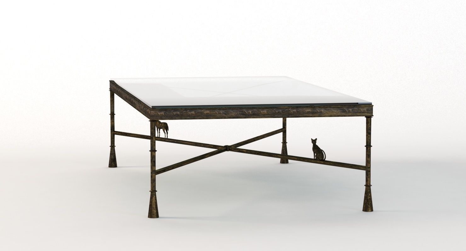 Tom Corbin Large Bronze Coffee Table Signed 3D model_6