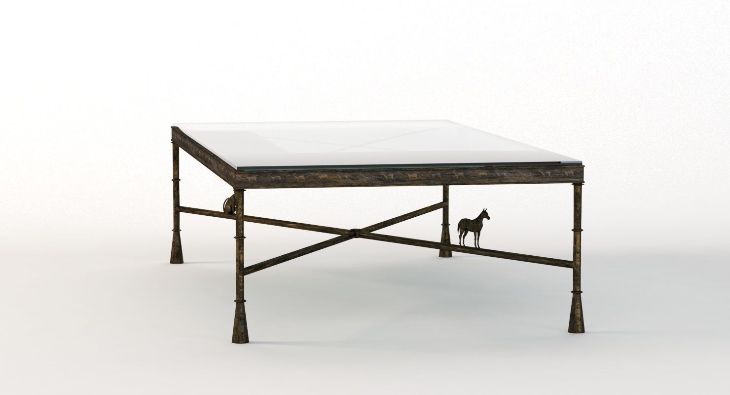 Tom Corbin Large Bronze Coffee Table Signed 3D model_3