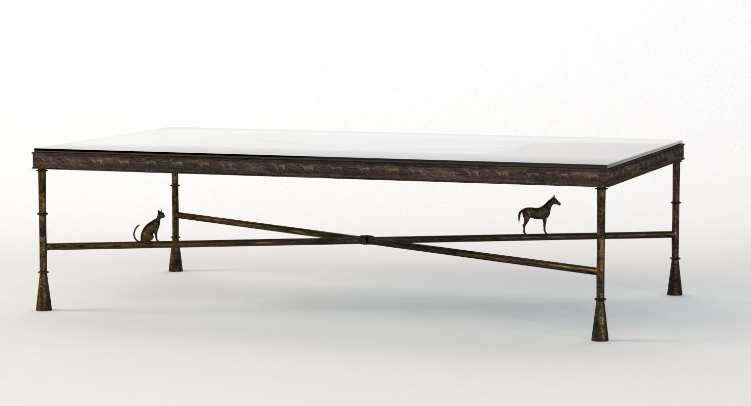 Tom Corbin Large Bronze Coffee Table Signed 3D model_4