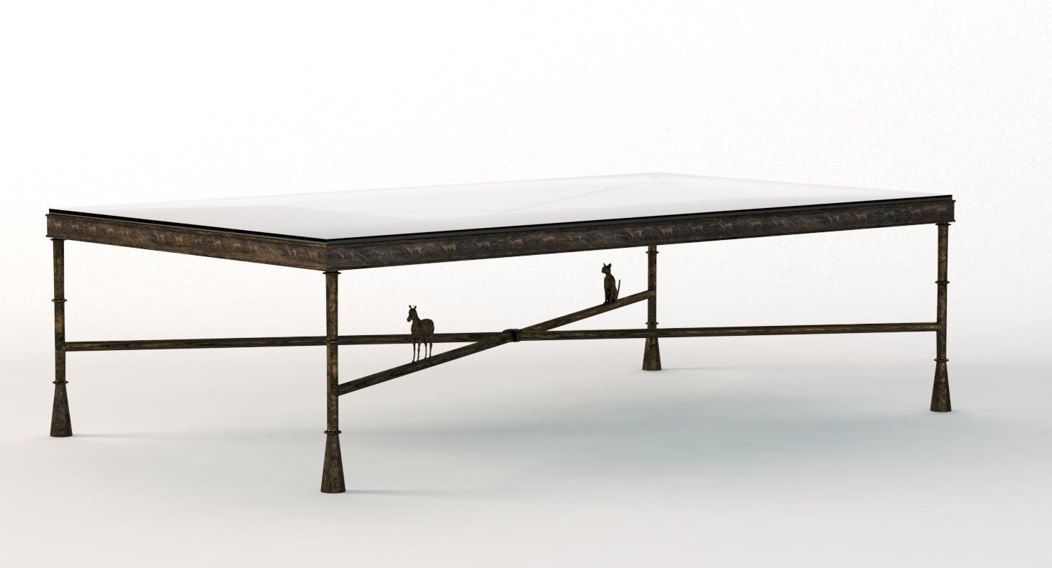 Tom Corbin Large Bronze Coffee Table Signed 3D model_2