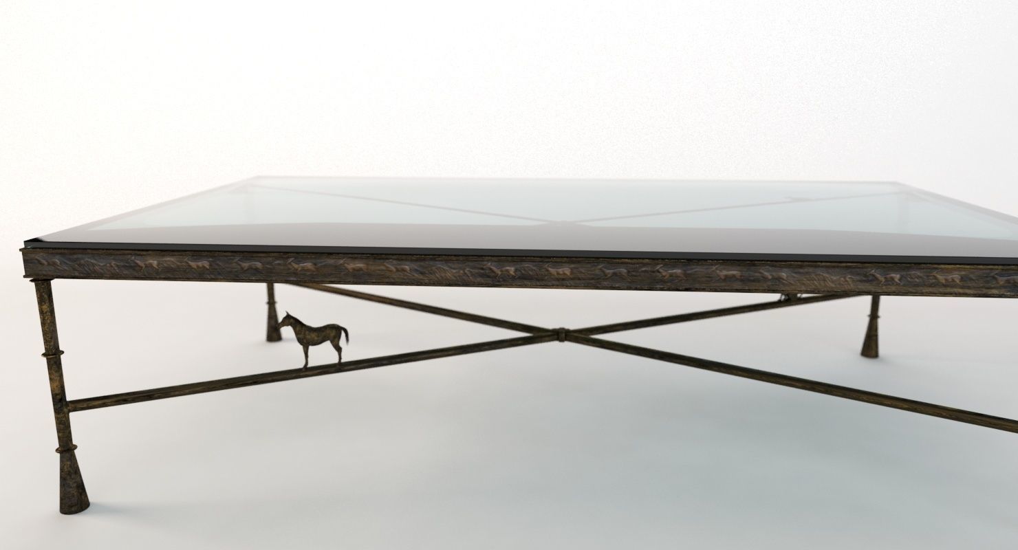 Tom Corbin Large Bronze Coffee Table Signed 3D model_9