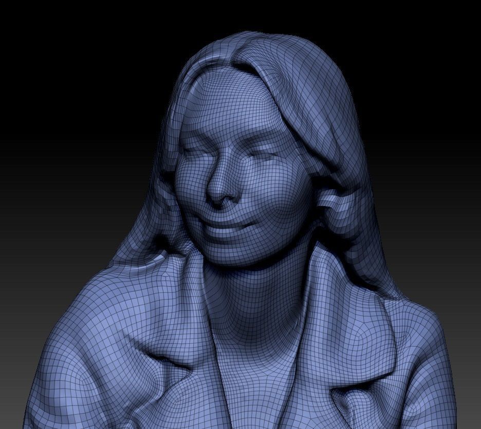 Cute woman in street style sitting 384 Low-poly 3D model_8