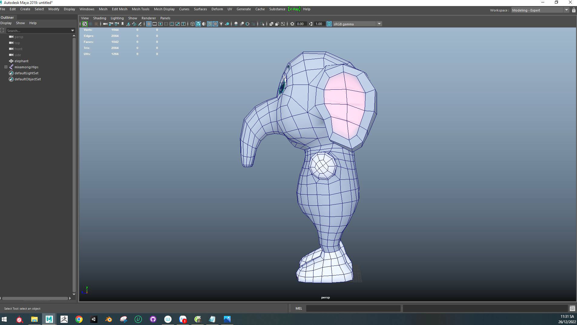 Character006 Animated Elephant 3D Low-poly 3D model_8