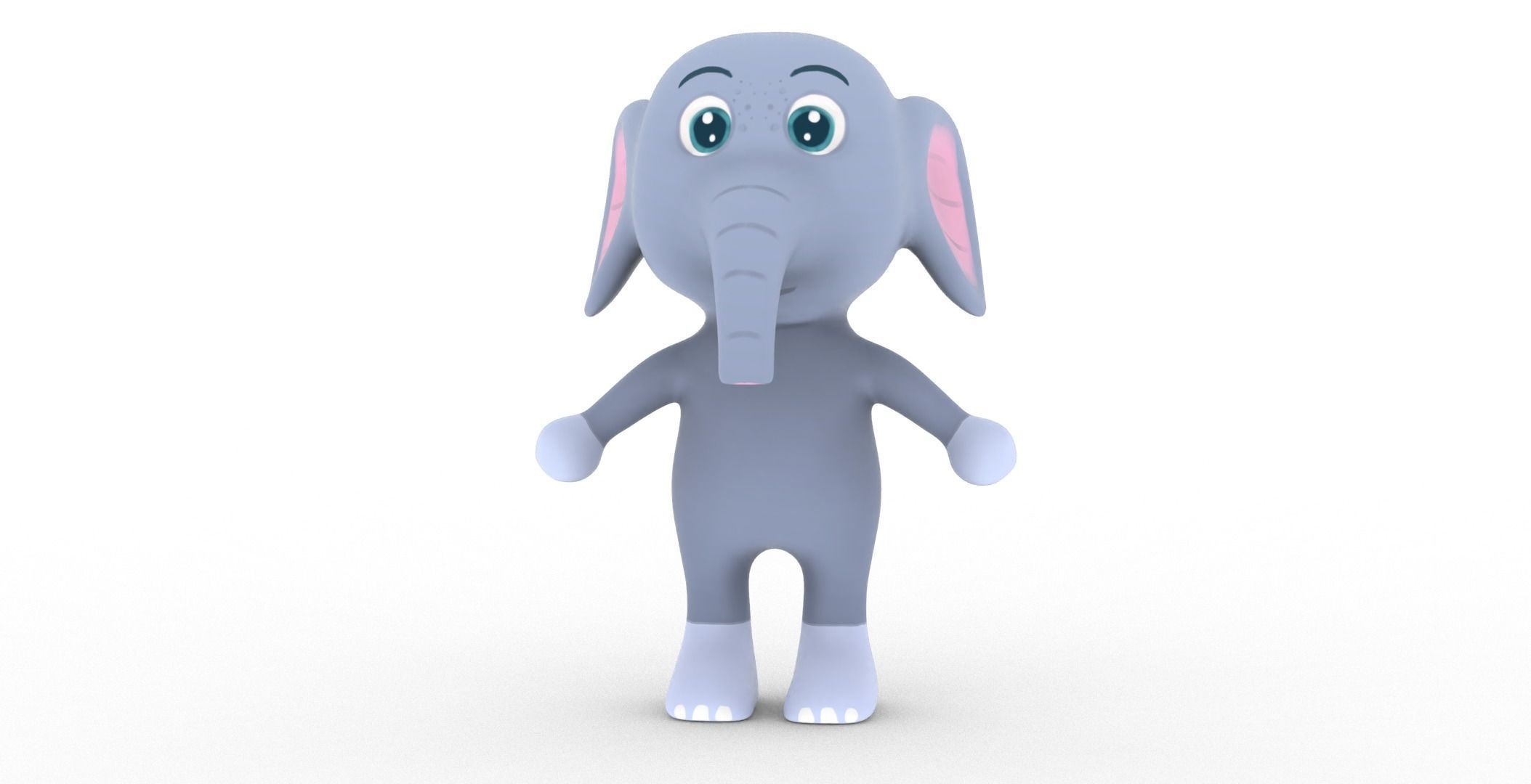 Character006 Animated Elephant 3D Low-poly 3D model_10