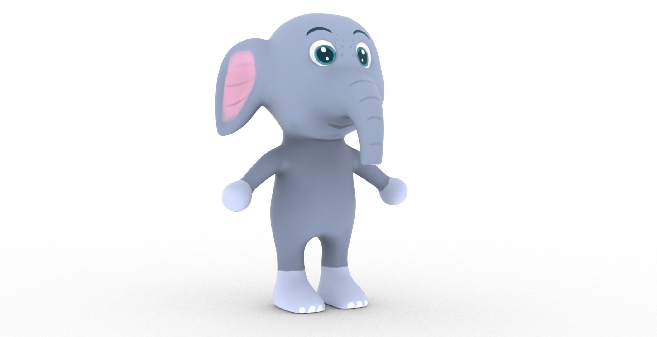 Character006 Animated Elephant 3D Low-poly 3D model_32