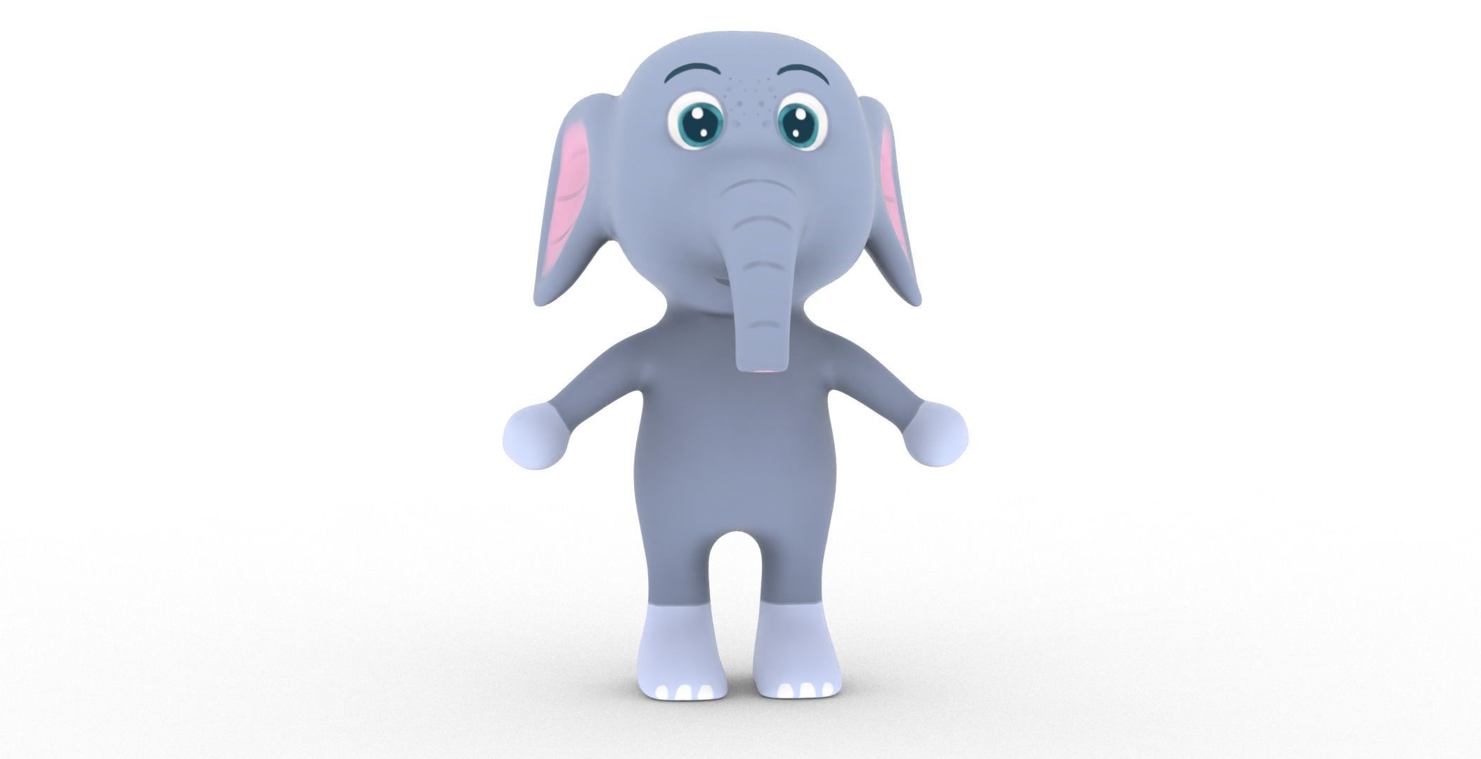 Character006 Animated Elephant 3D Low-poly 3D model_35