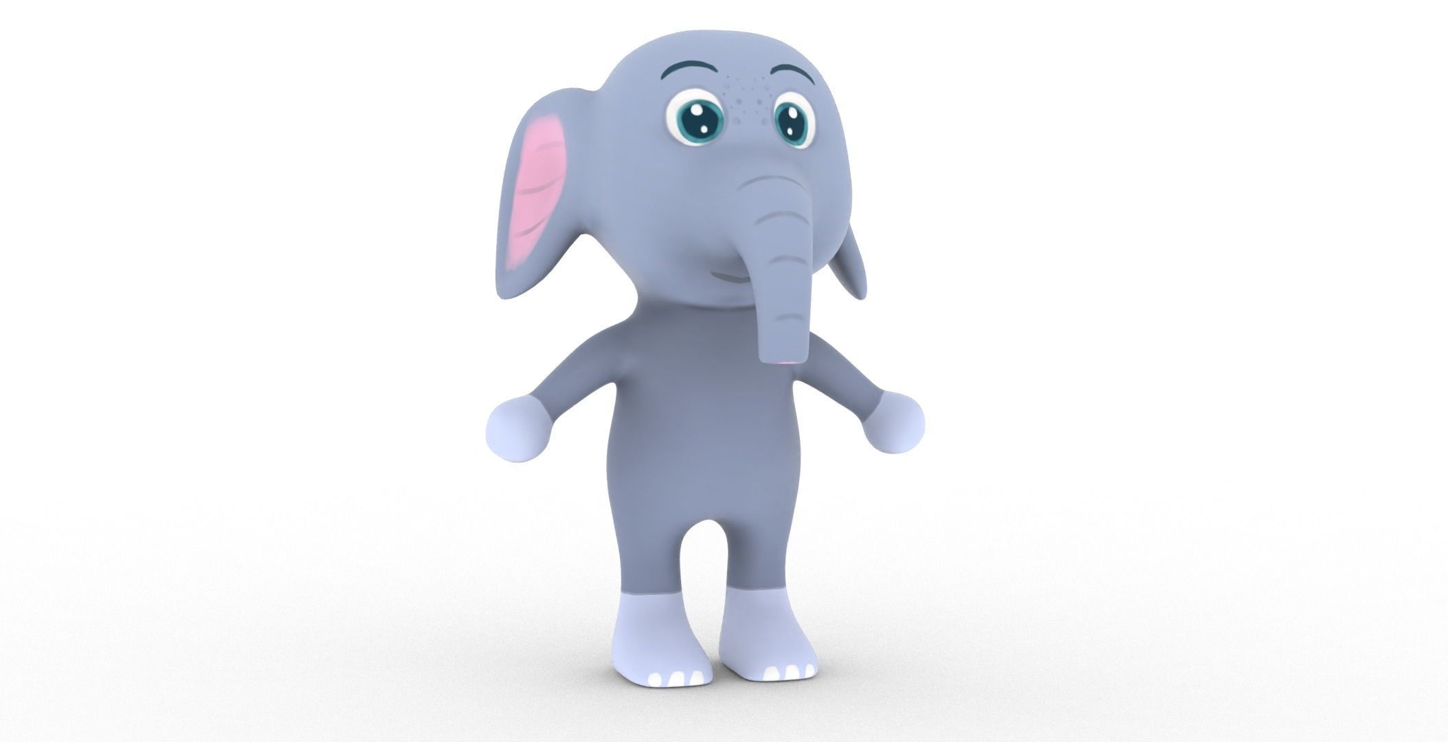 Character006 Animated Elephant 3D Low-poly 3D model_34