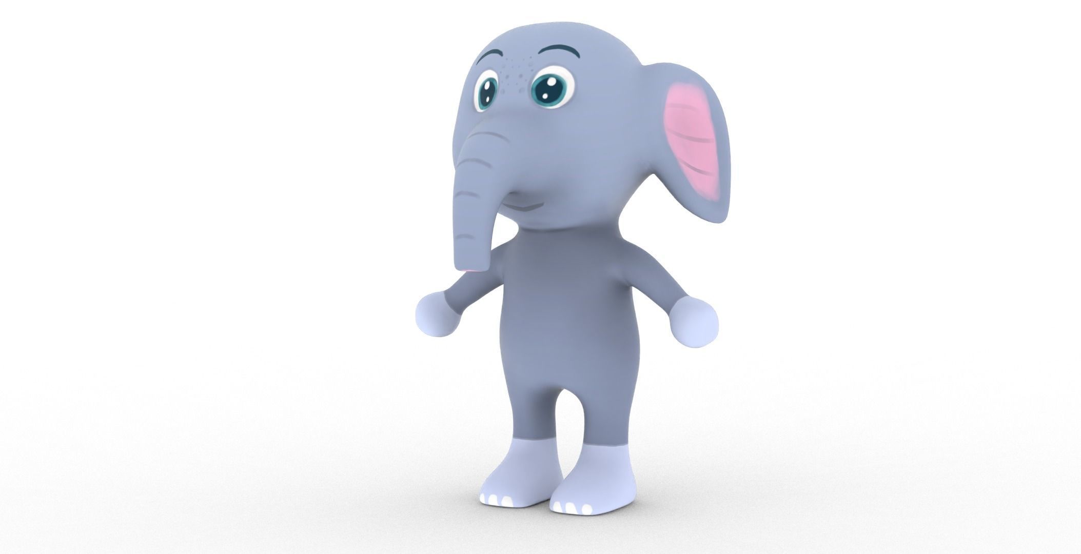 Character006 Animated Elephant 3D Low-poly 3D model_39