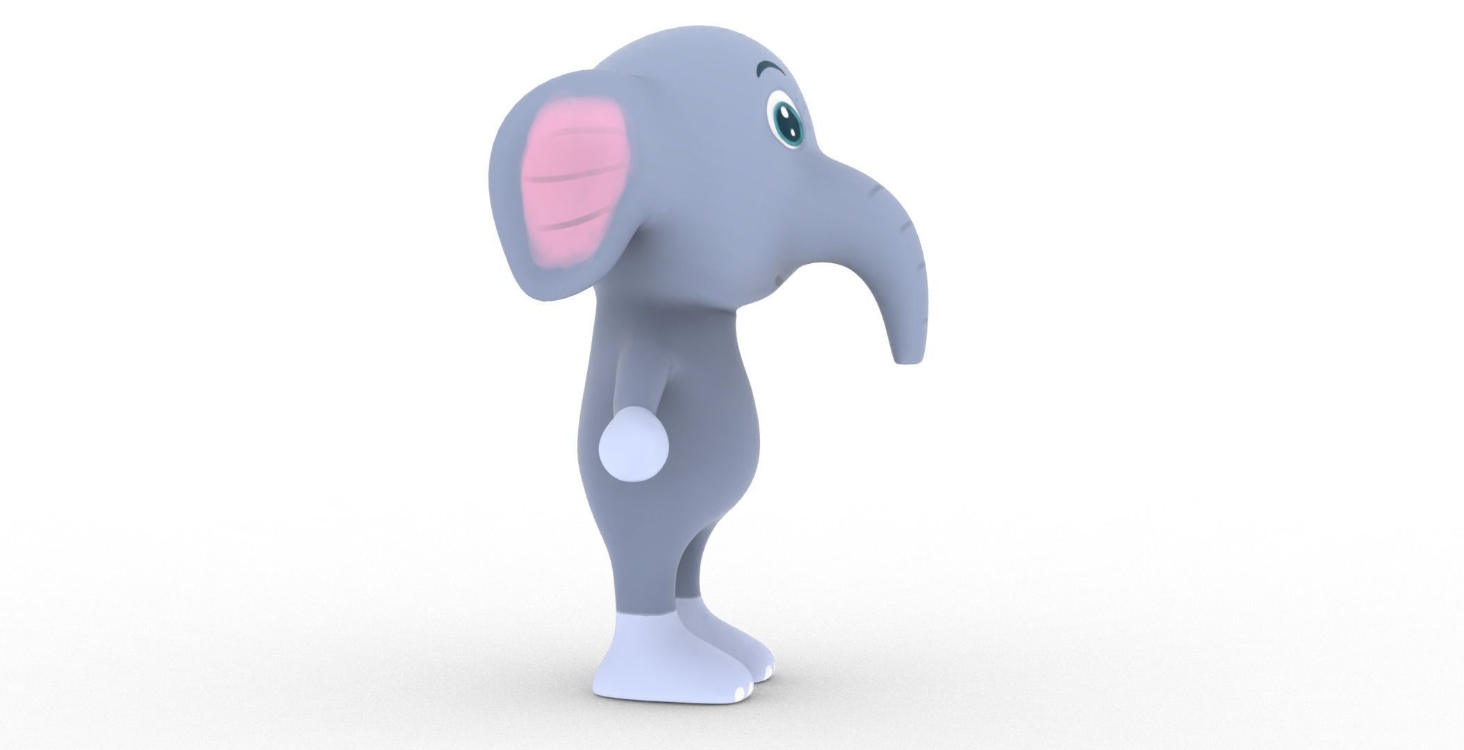 Character006 Animated Elephant 3D Low-poly 3D model_28