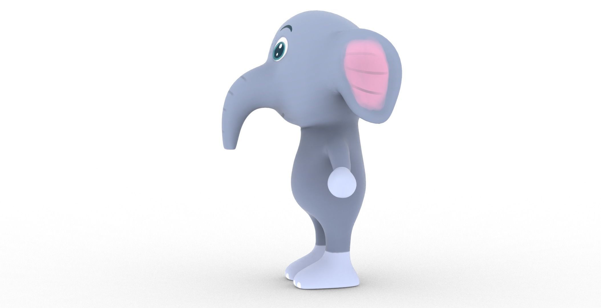 Character006 Animated Elephant 3D Low-poly 3D model_11