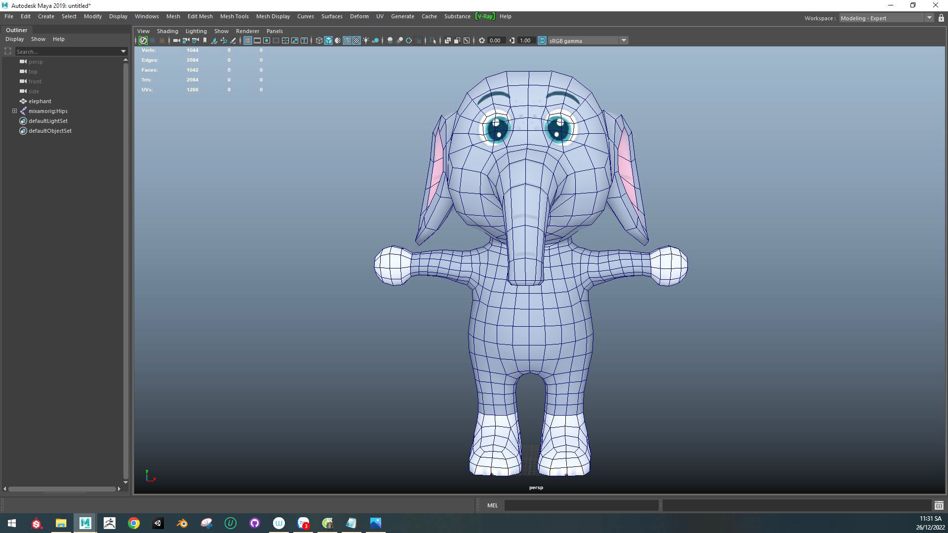 Character006 Animated Elephant 3D Low-poly 3D model_7