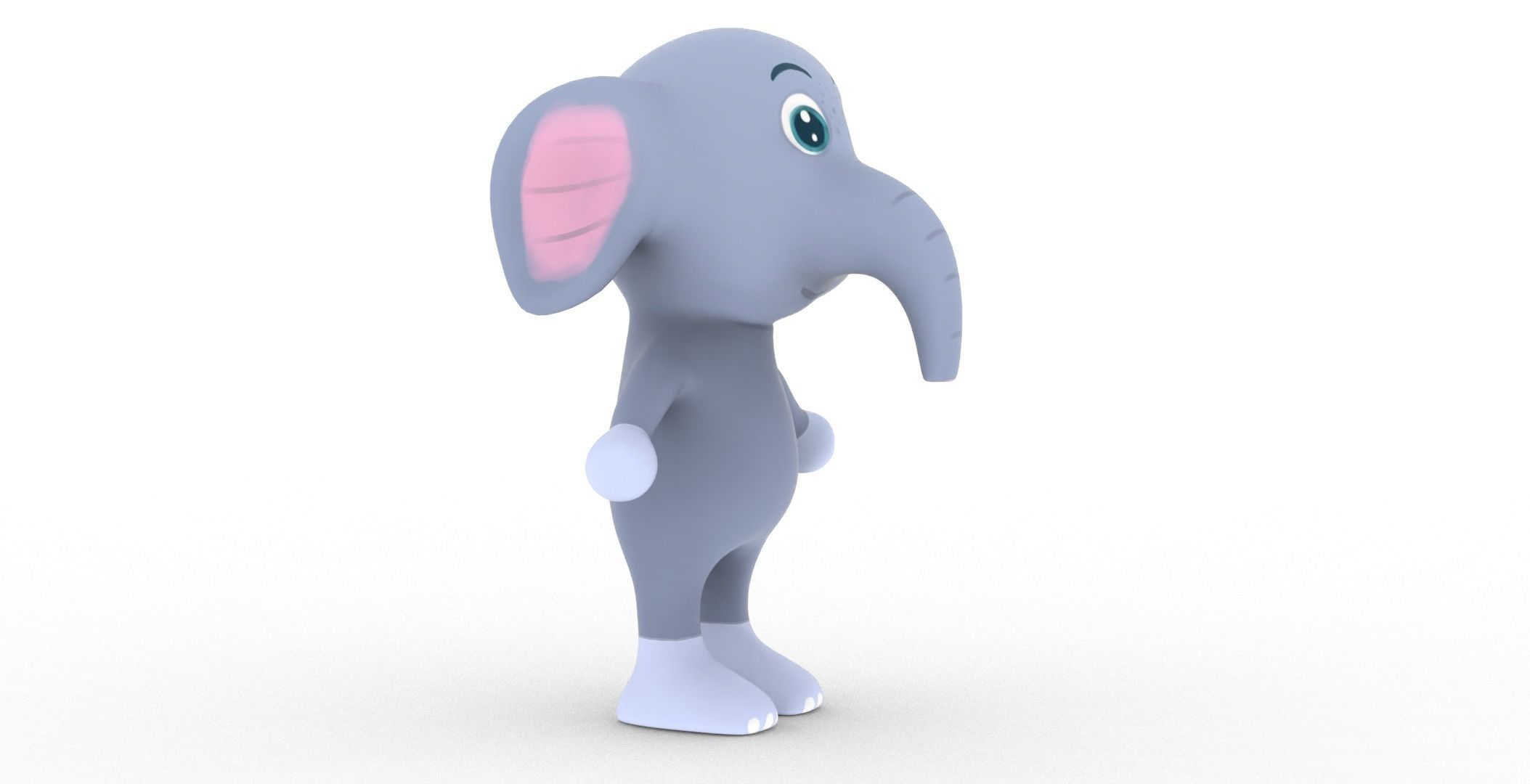 Character006 Animated Elephant 3D Low-poly 3D model_29