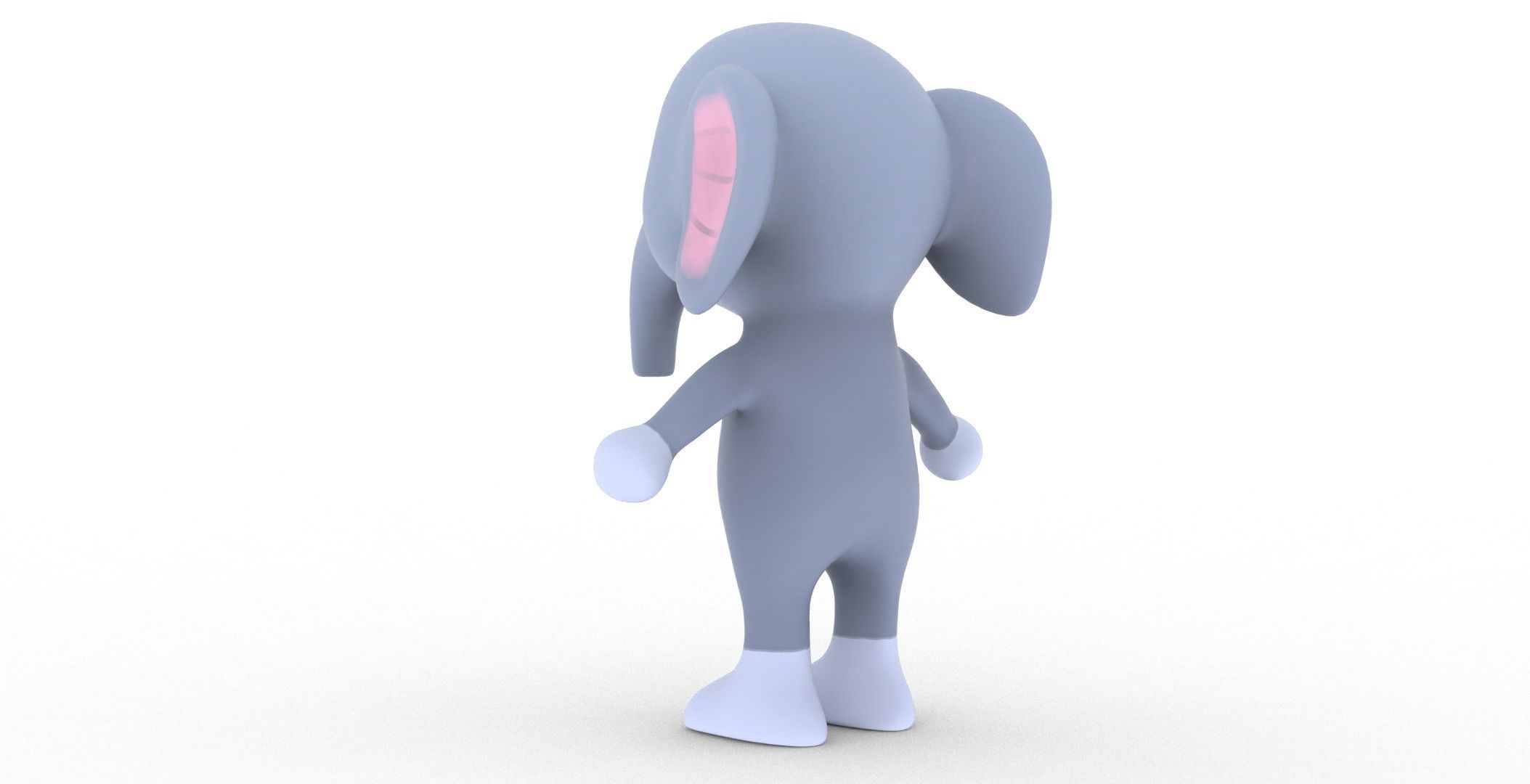Character006 Animated Elephant 3D Low-poly 3D model_17