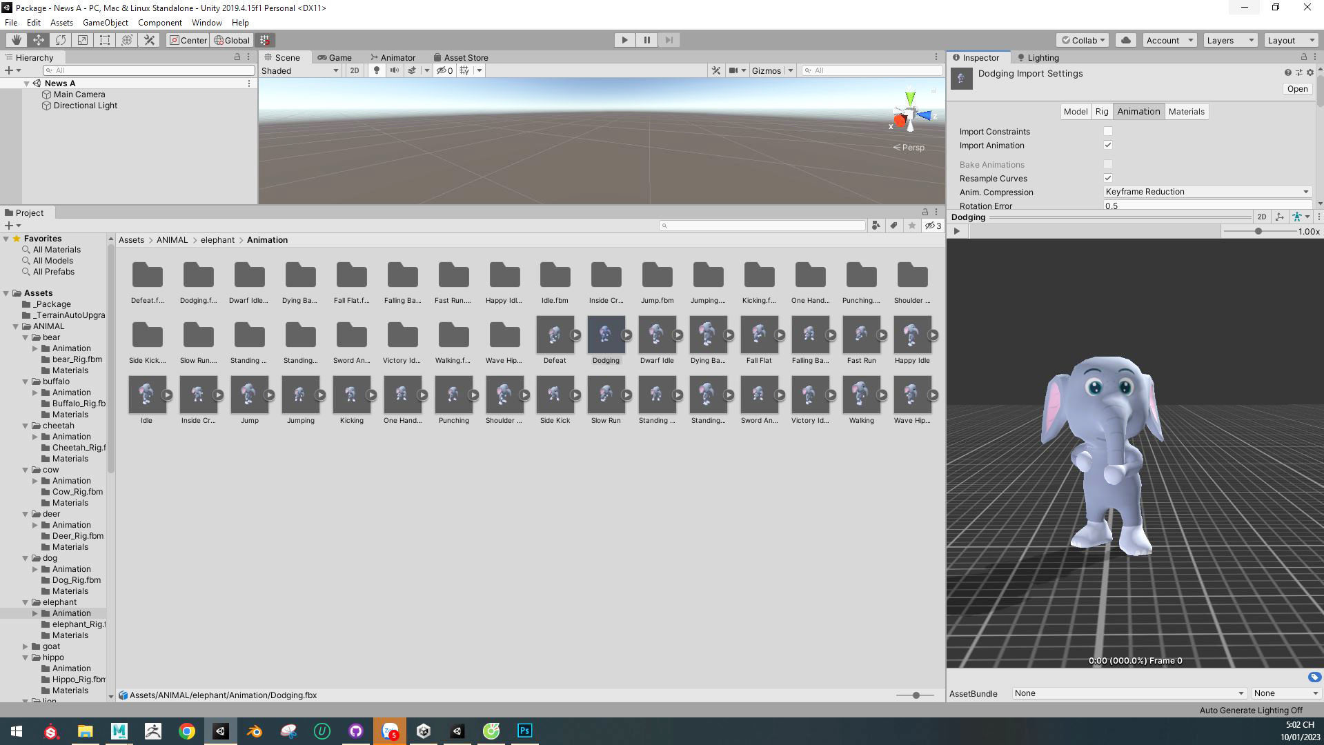 Character006 Animated Elephant 3D Low-poly 3D model_4