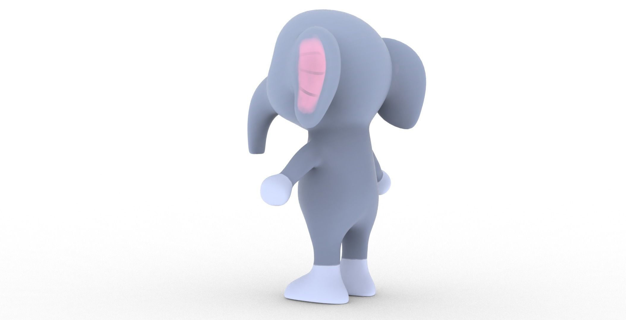 Character006 Animated Elephant 3D Low-poly 3D model_9