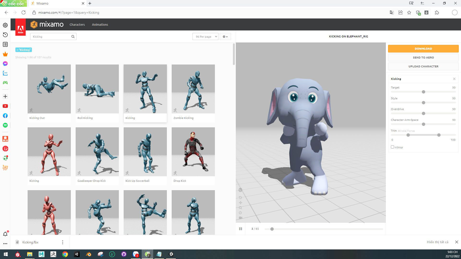 Character006 Animated Elephant 3D Low-poly 3D model_2
