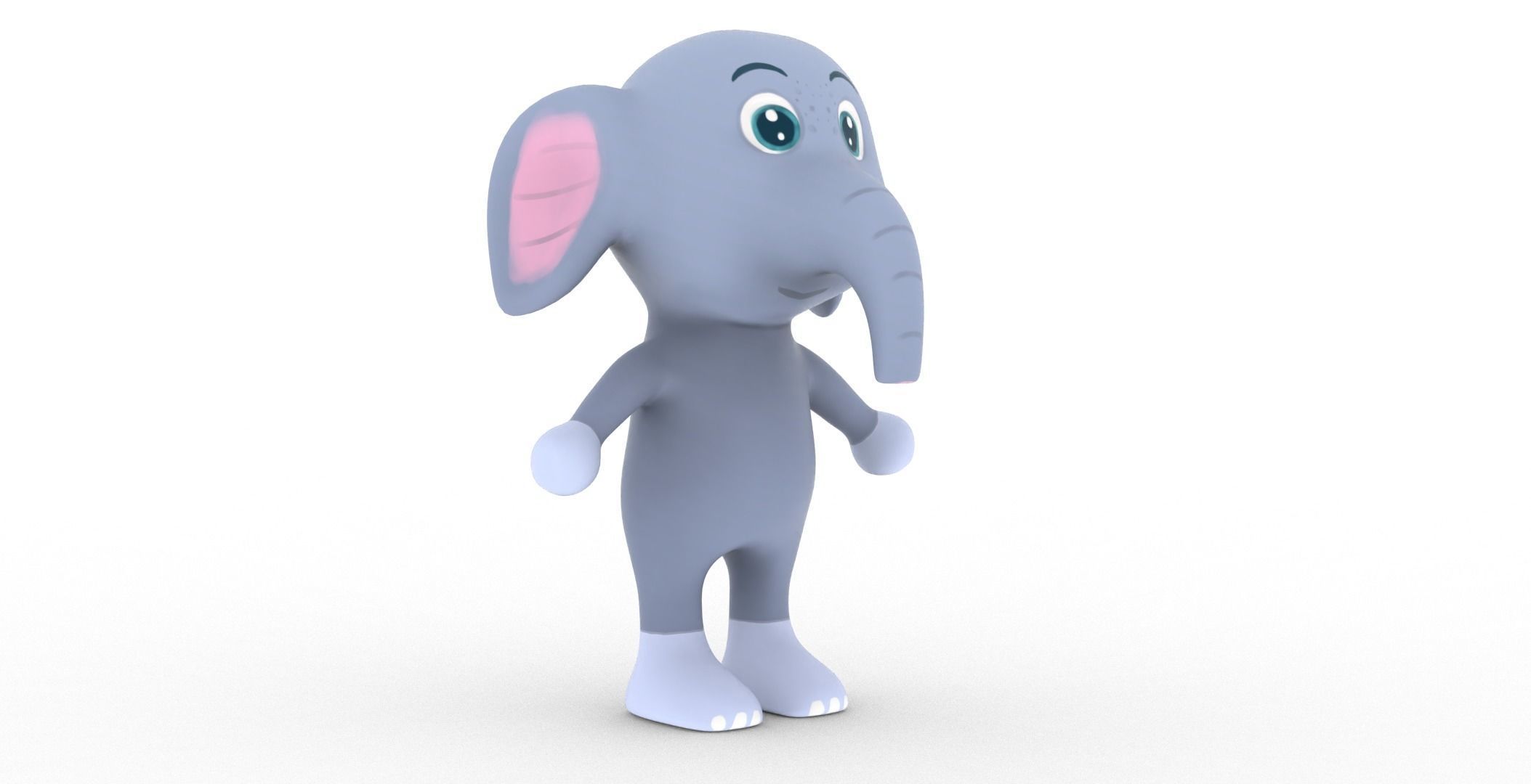 Character006 Animated Elephant 3D Low-poly 3D model_31