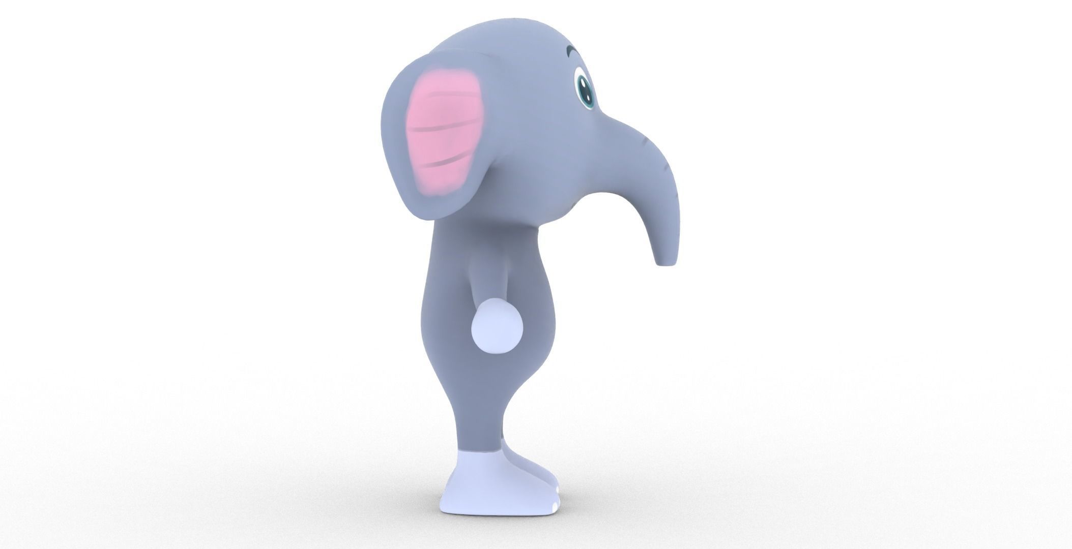 Character006 Animated Elephant 3D Low-poly 3D model_26