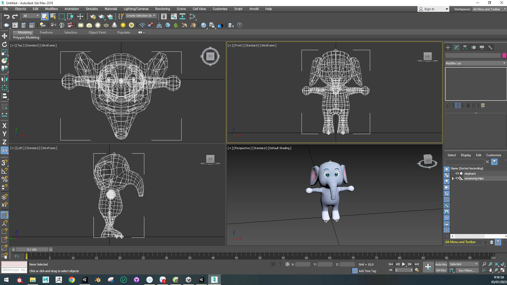 Character006 Animated Elephant 3D Low-poly 3D model_5