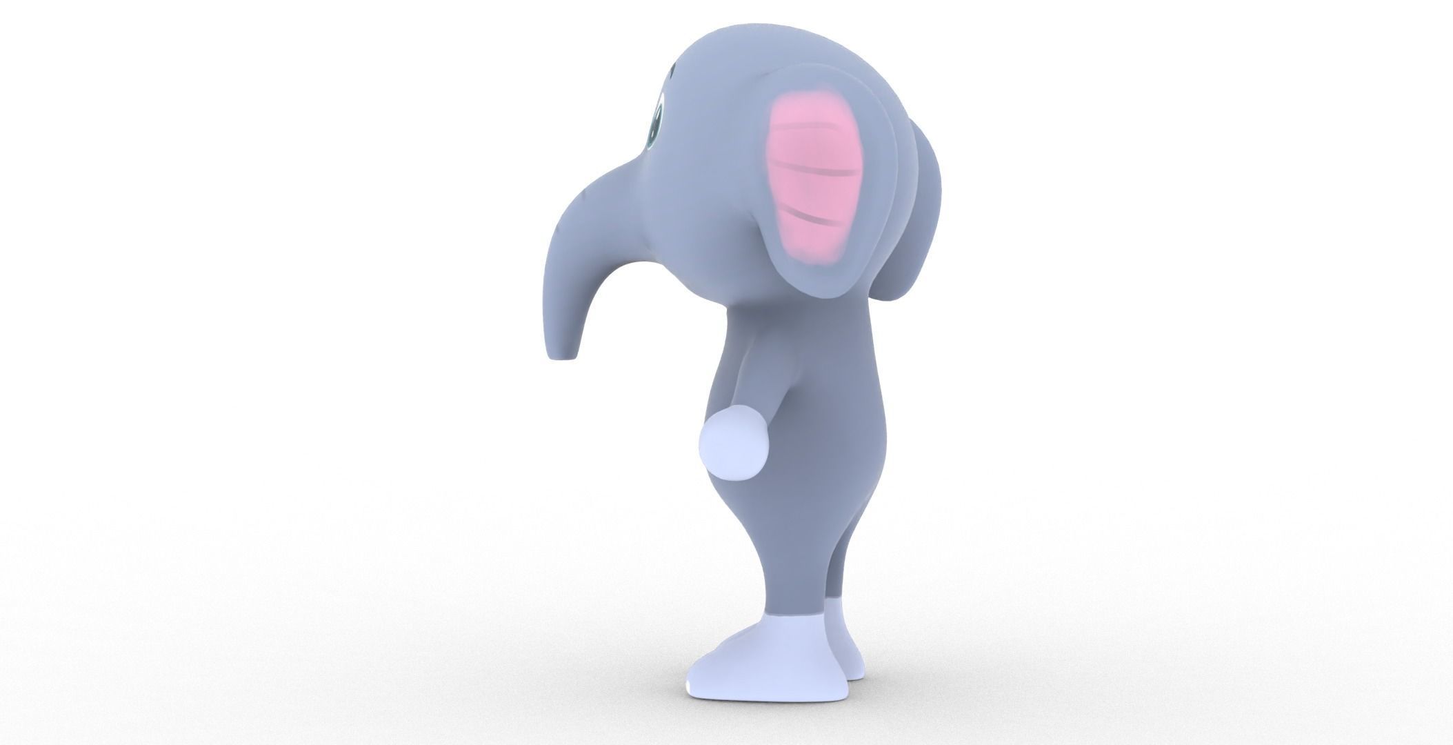 Character006 Animated Elephant 3D Low-poly 3D model_14
