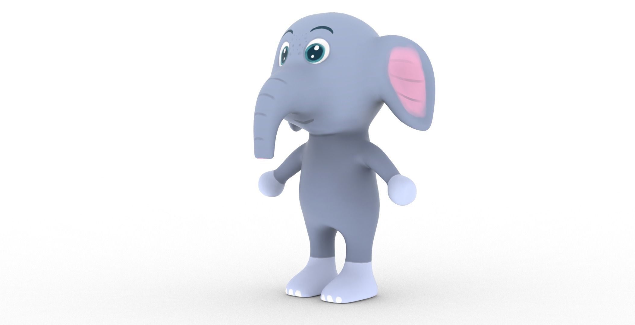 Character006 Animated Elephant 3D Low-poly 3D model_37