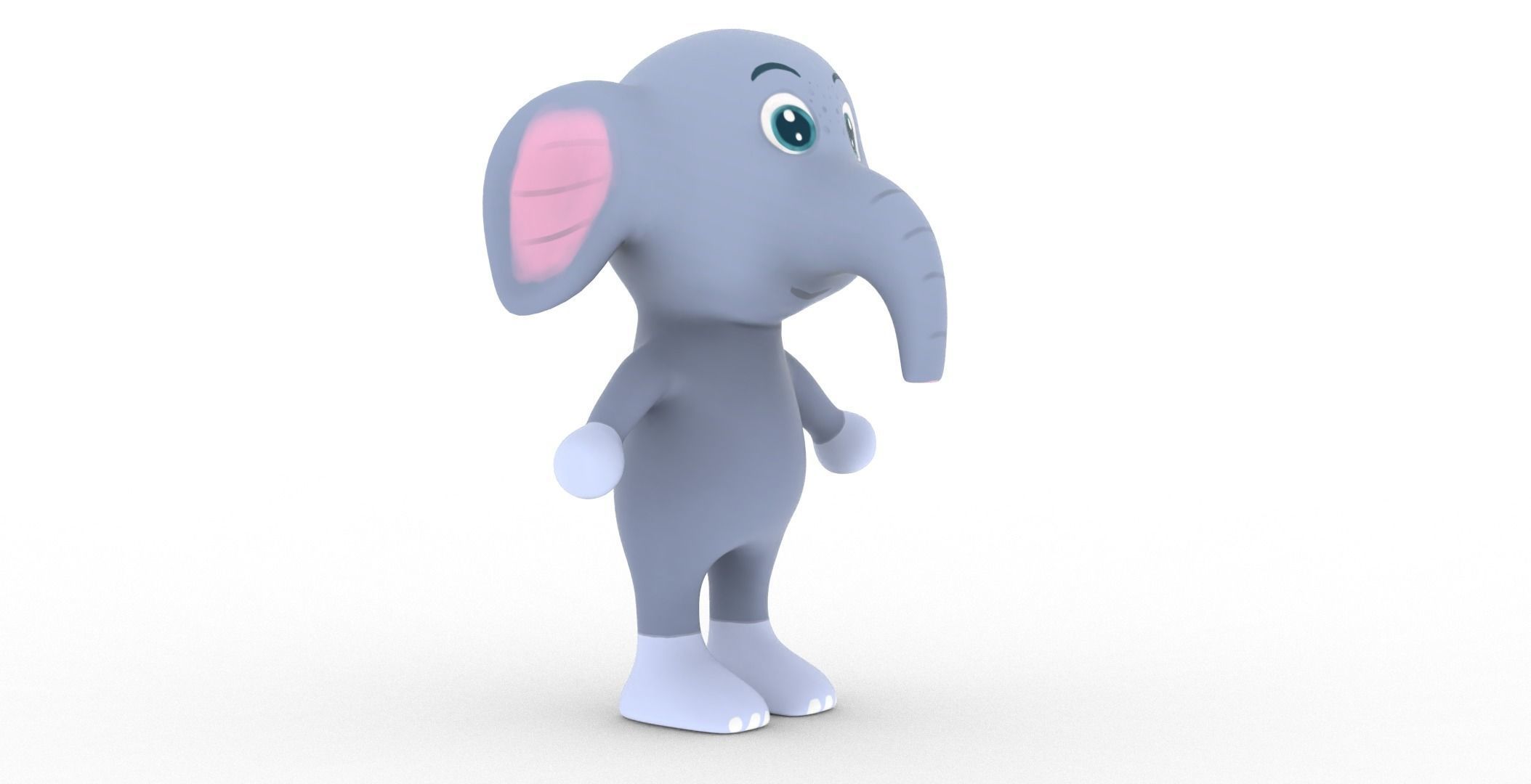Character006 Animated Elephant 3D Low-poly 3D model_30