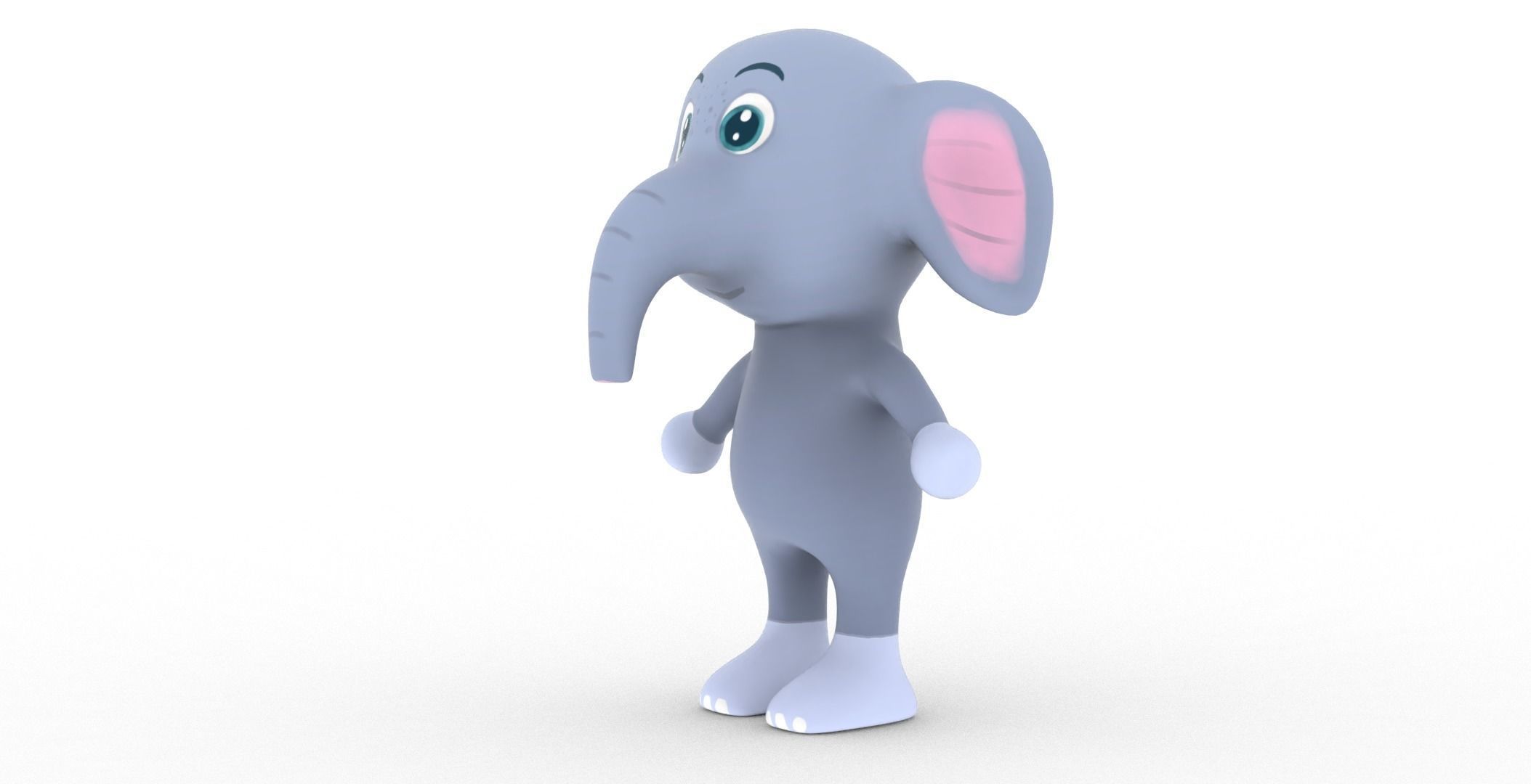 Character006 Animated Elephant 3D Low-poly 3D model_22