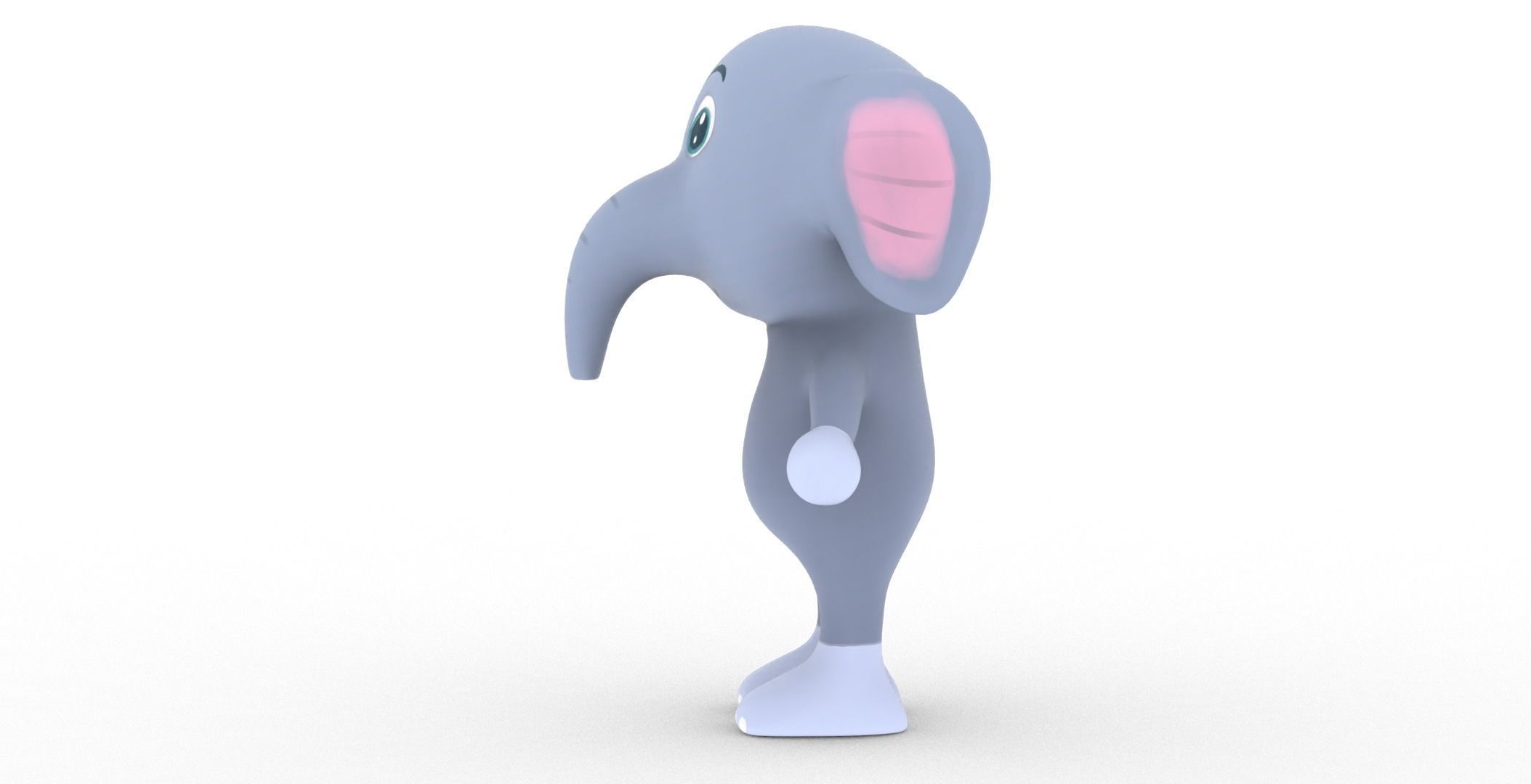 Character006 Animated Elephant 3D Low-poly 3D model_16