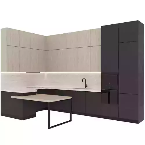 kitchen 2 modern with cabinets and counter tops