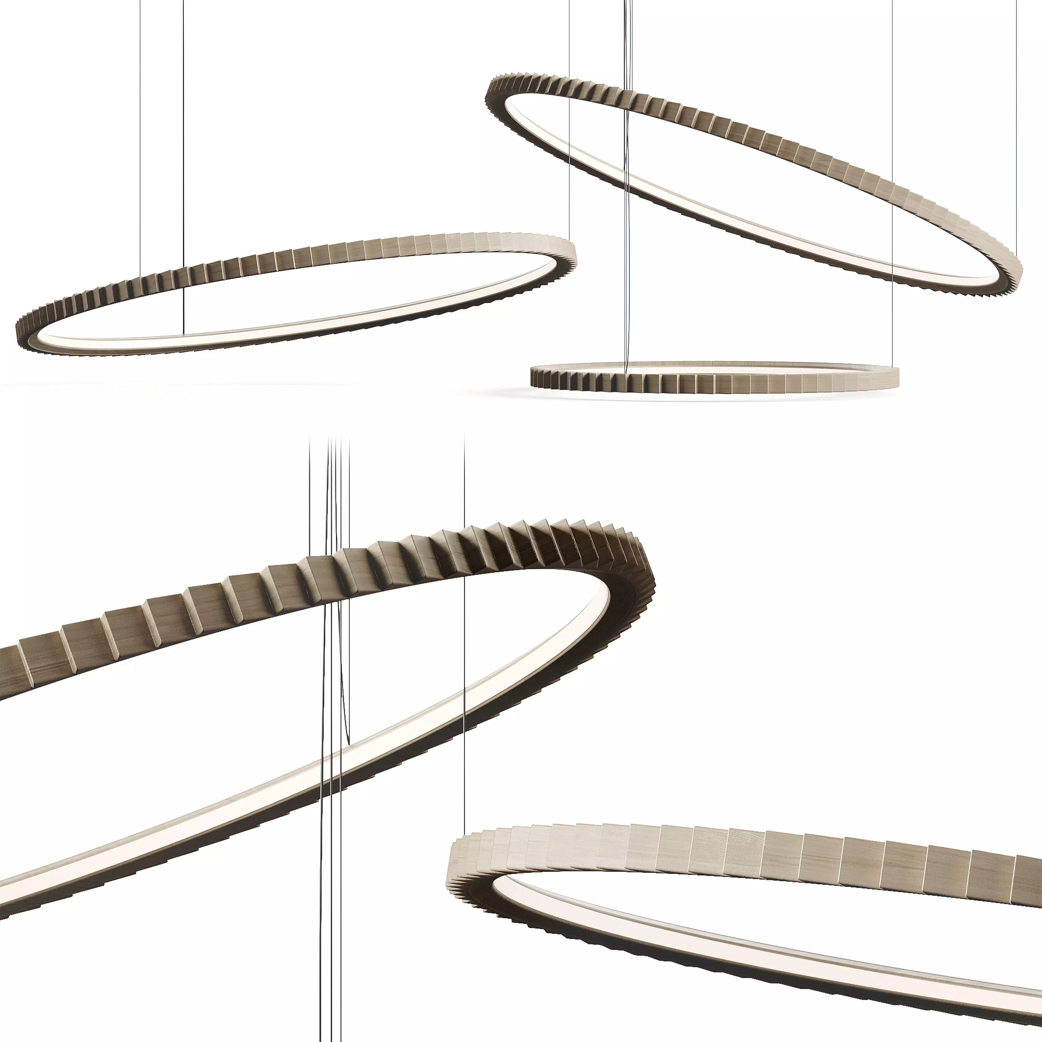 Circles Pendant Lamp By LuxLucia Casa Low-poly 3D model_0