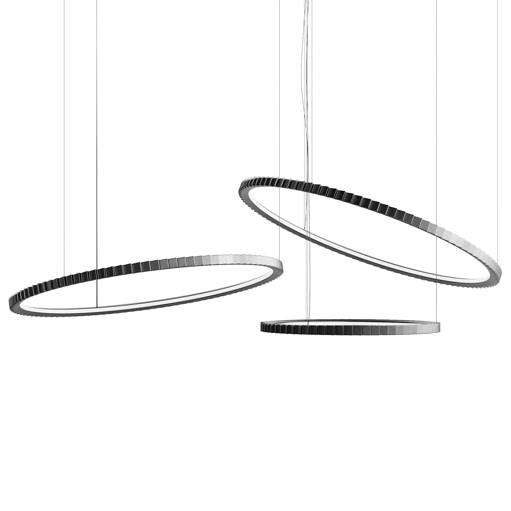 Circles Pendant Lamp By LuxLucia Casa Low-poly 3D model_2