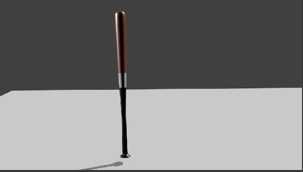 Wooden BaseballBat 3D model_1