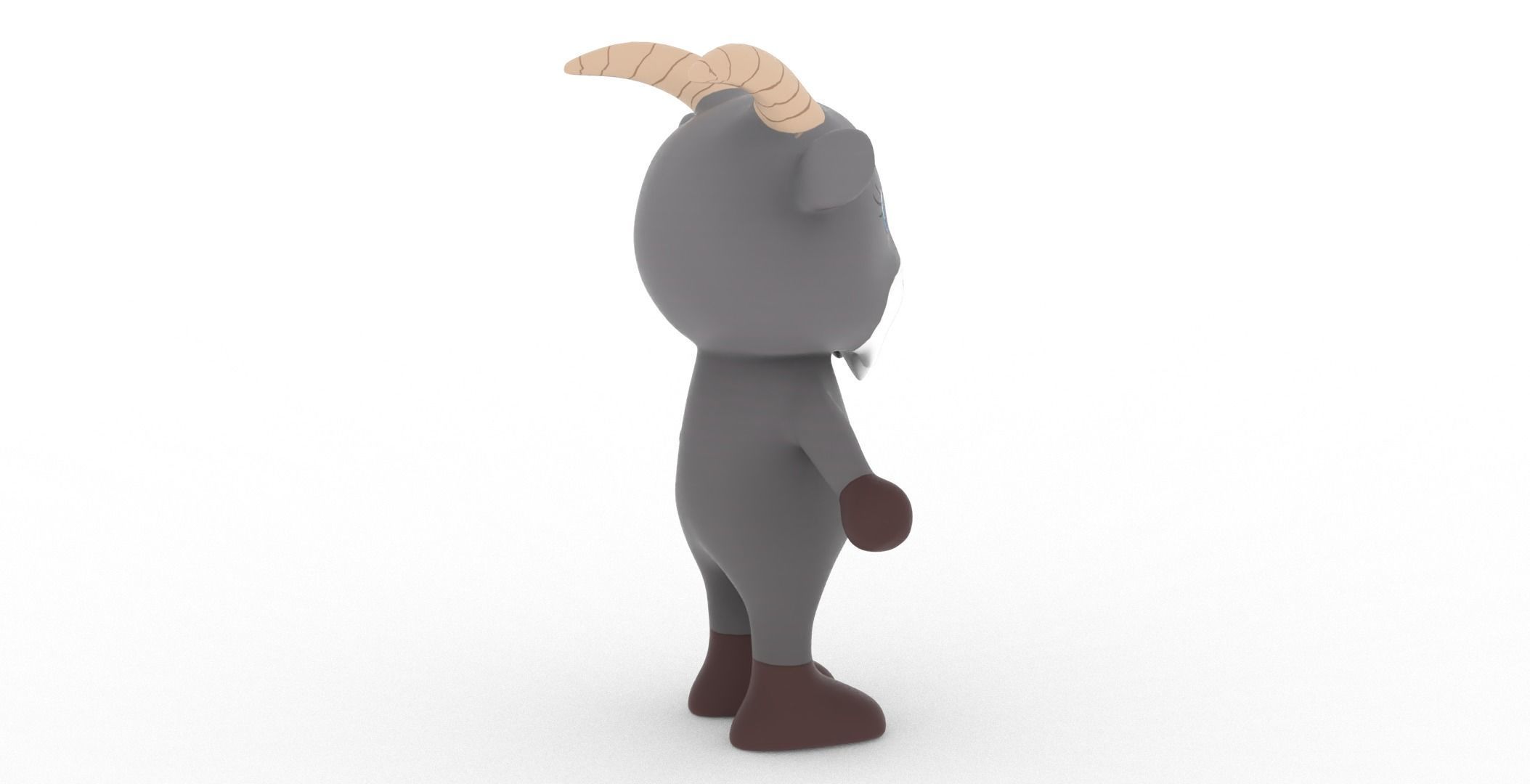 Character007 Animated Goat 3D Low-poly 3D model_17