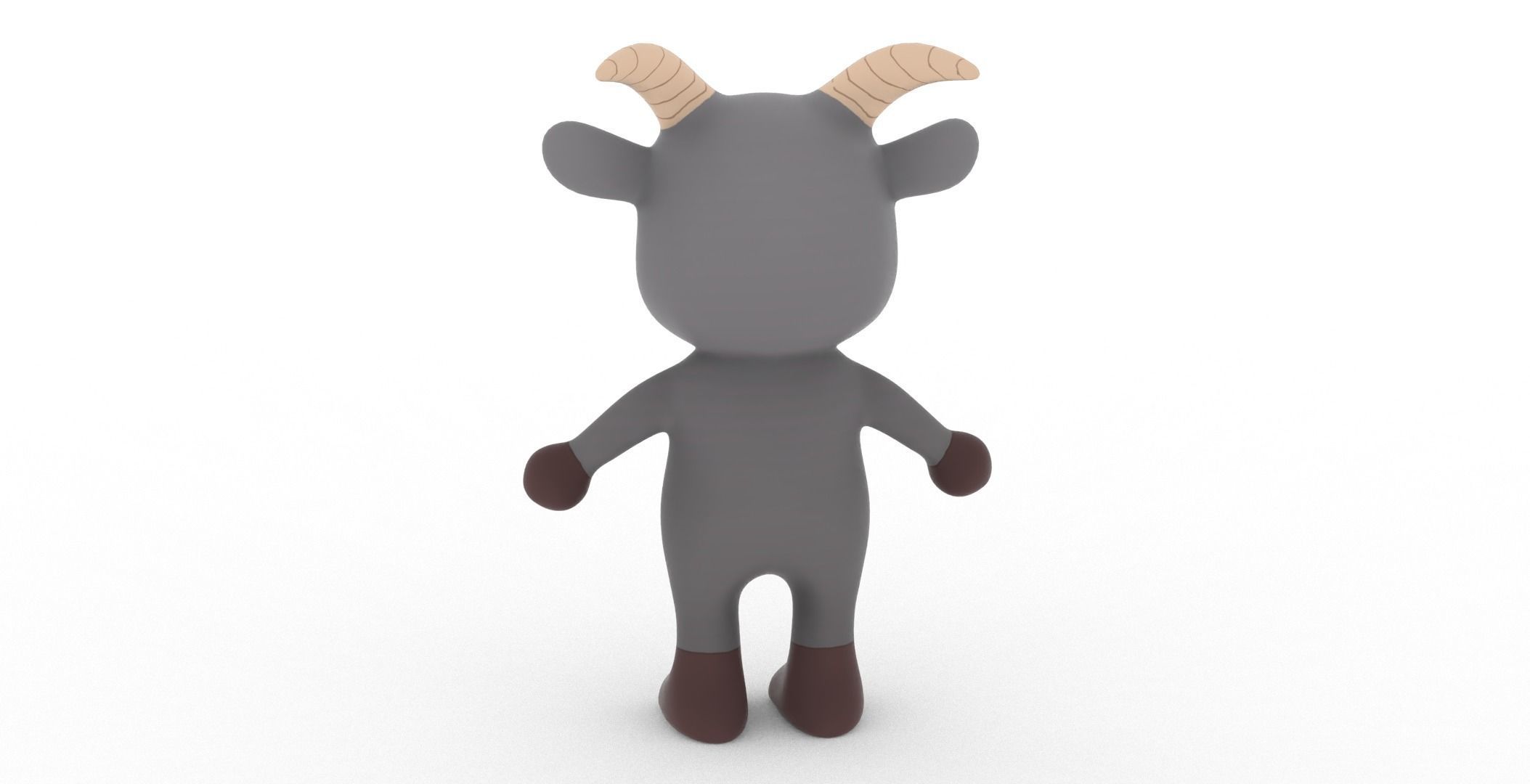 Character007 Animated Goat 3D Low-poly 3D model_21