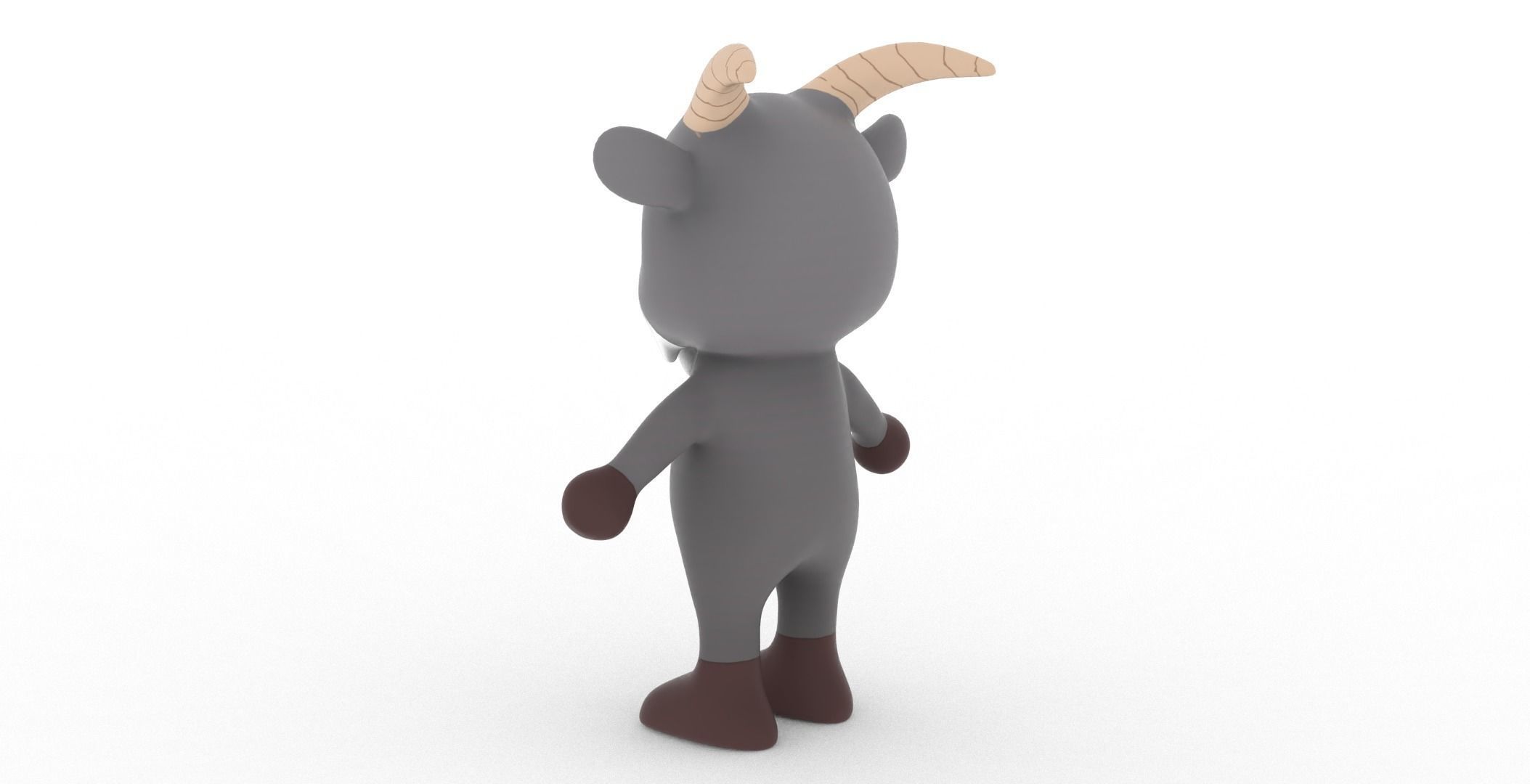 Character007 Animated Goat 3D Low-poly 3D model_19