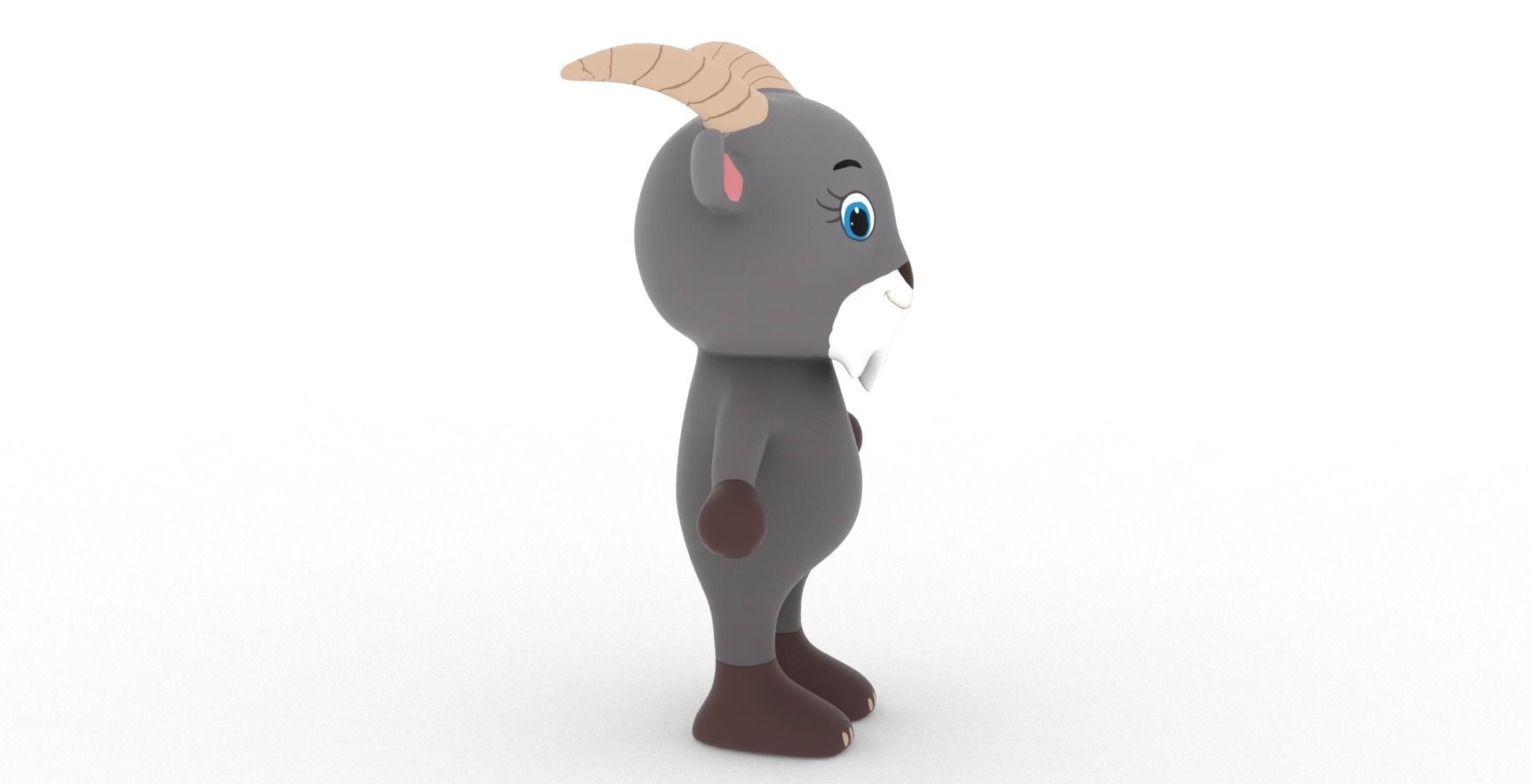 Character007 Animated Goat 3D Low-poly 3D model_26
