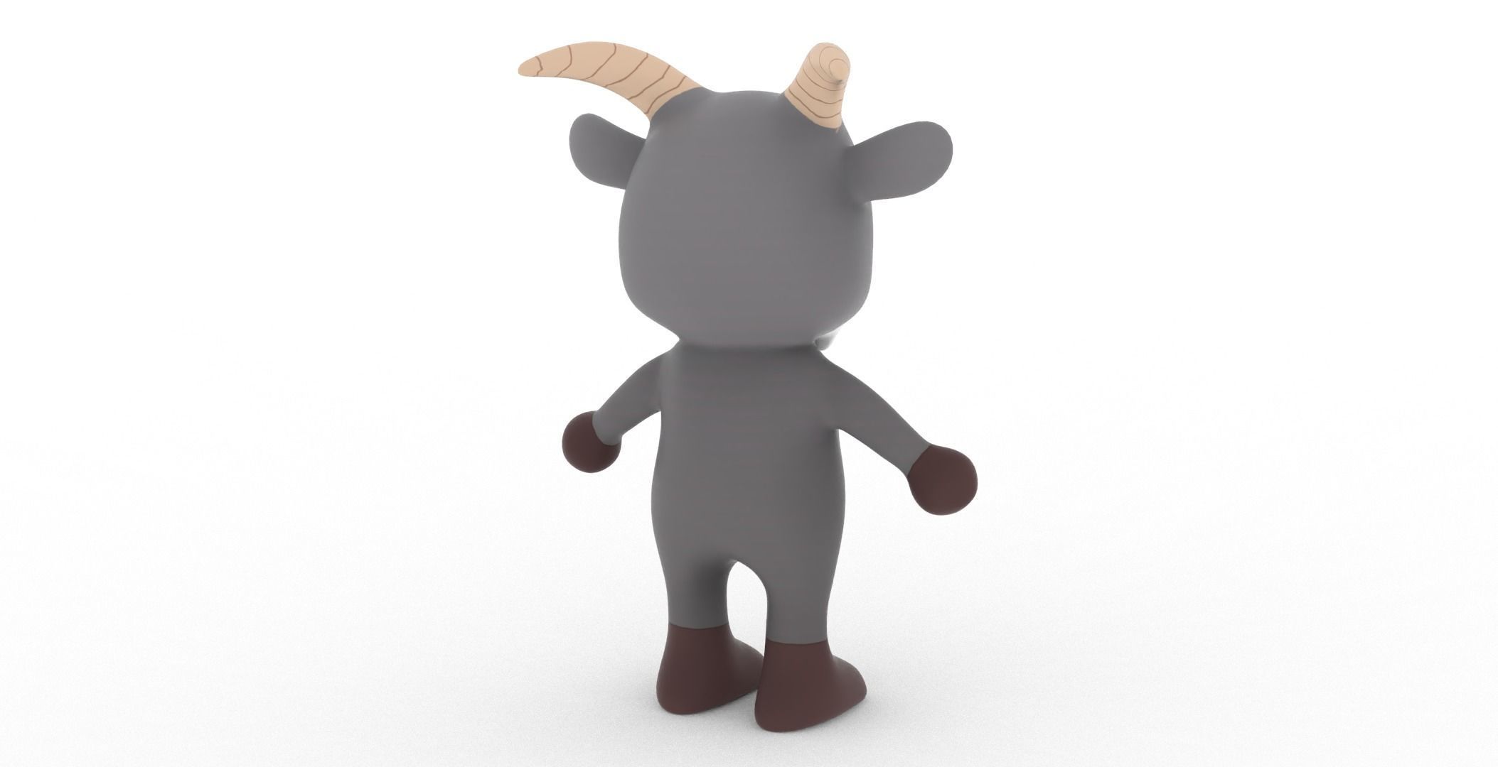Character007 Animated Goat 3D Low-poly 3D model_13
