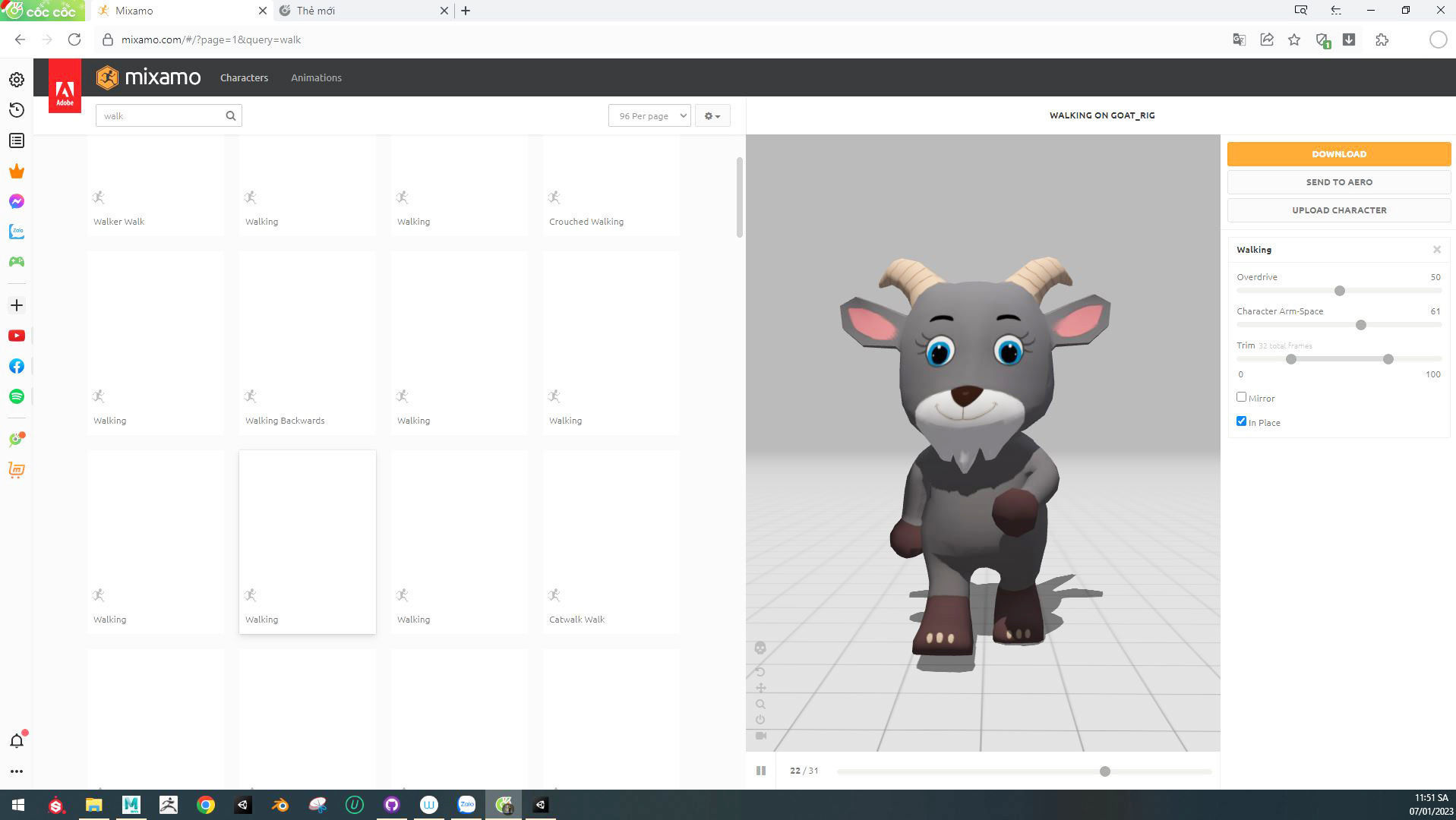 Character007 Animated Goat 3D Low-poly 3D model_2