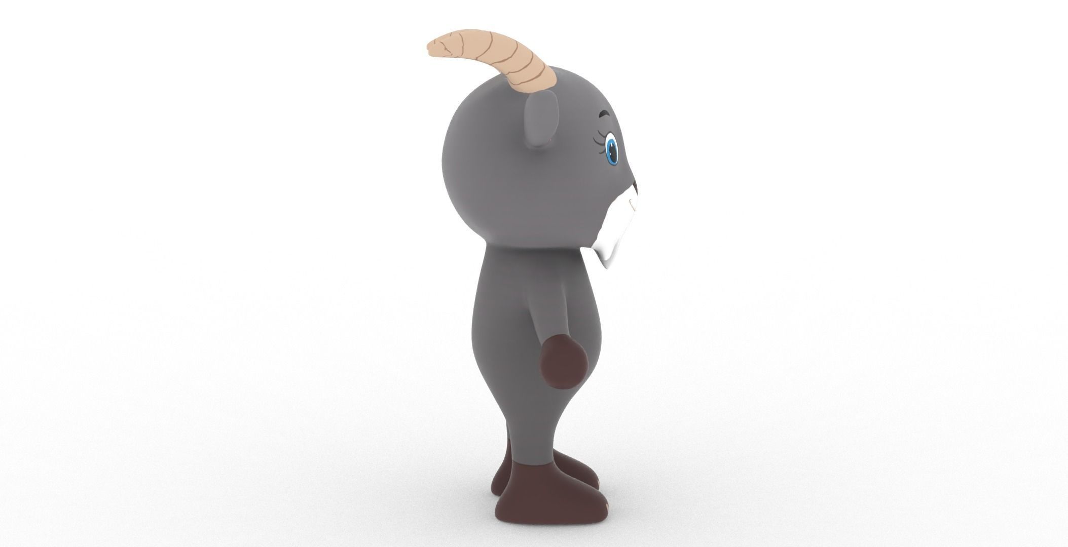Character007 Animated Goat 3D Low-poly 3D model_18