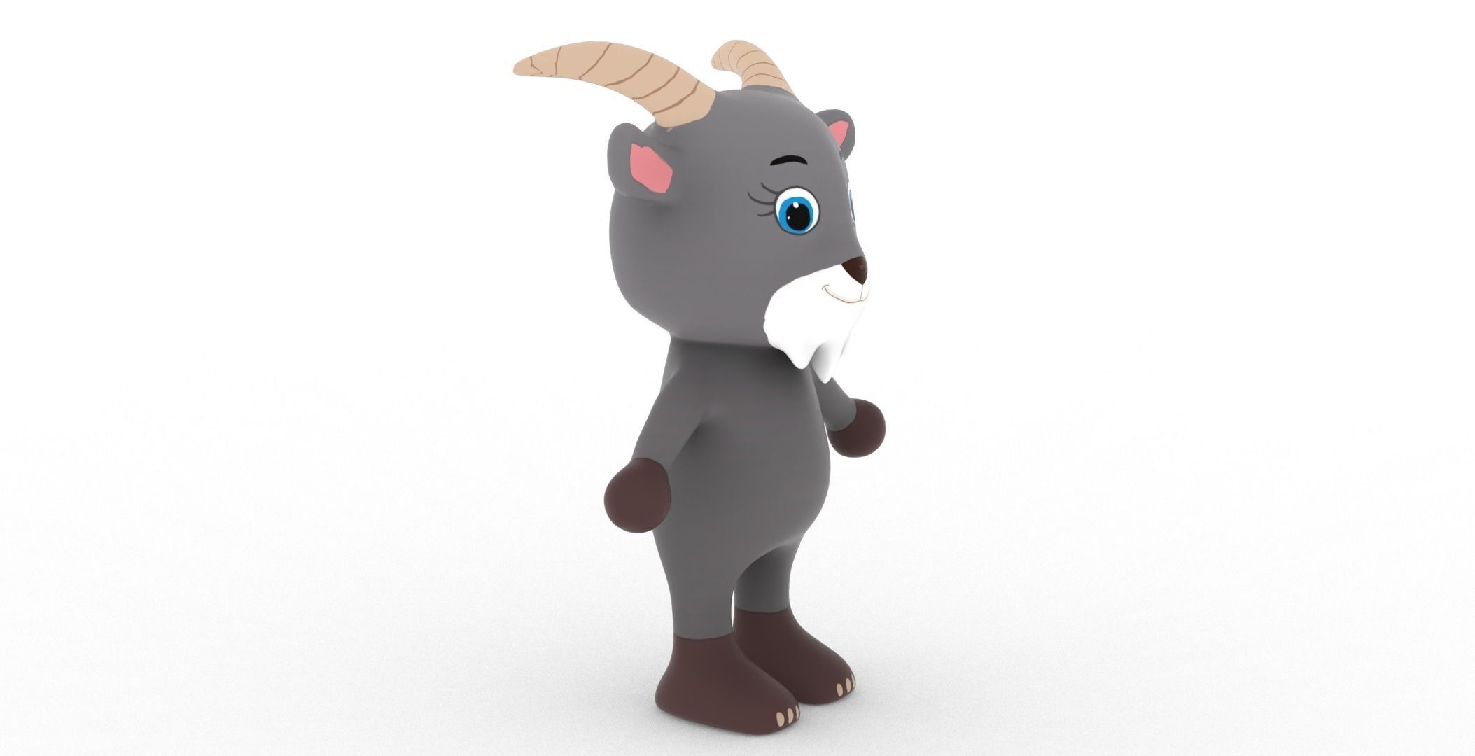 Character007 Animated Goat 3D Low-poly 3D model_24