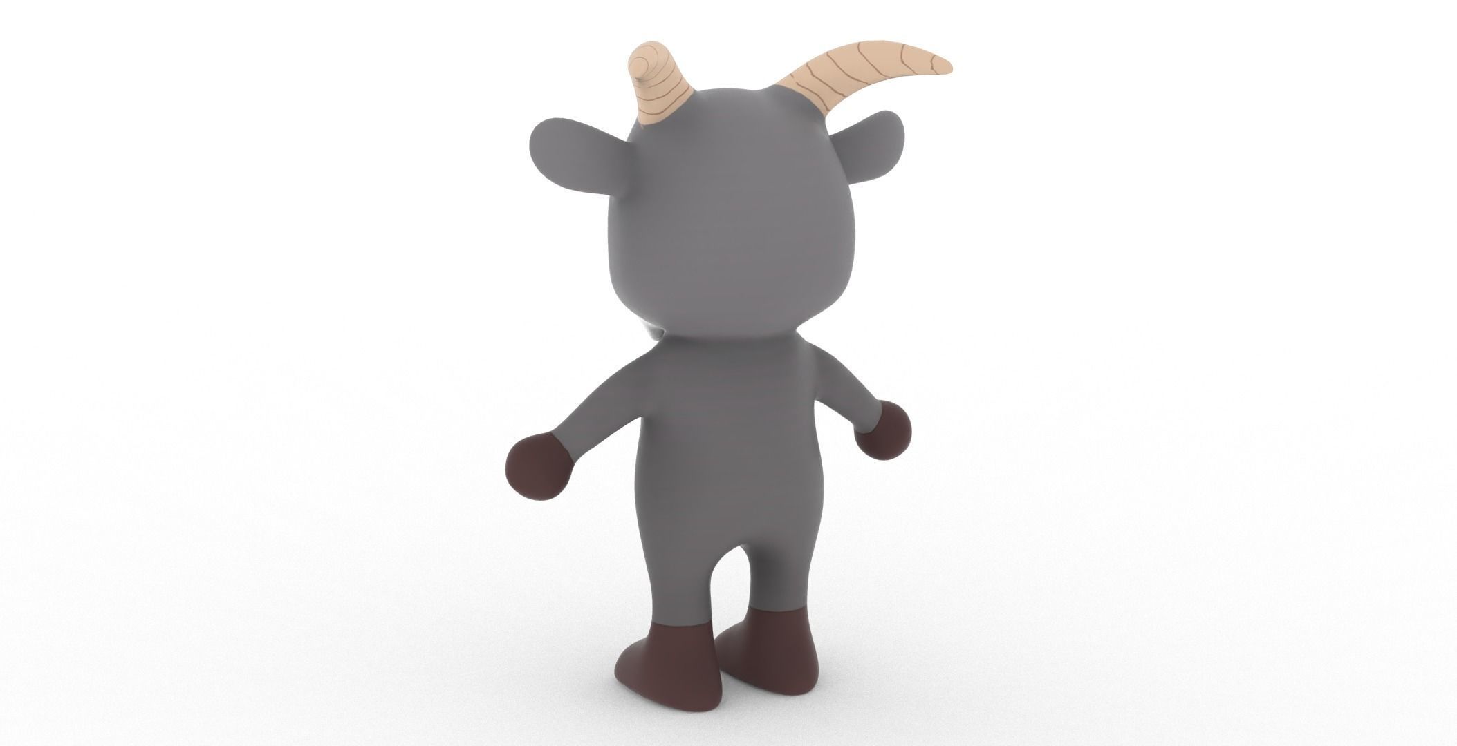 Character007 Animated Goat 3D Low-poly 3D model_14