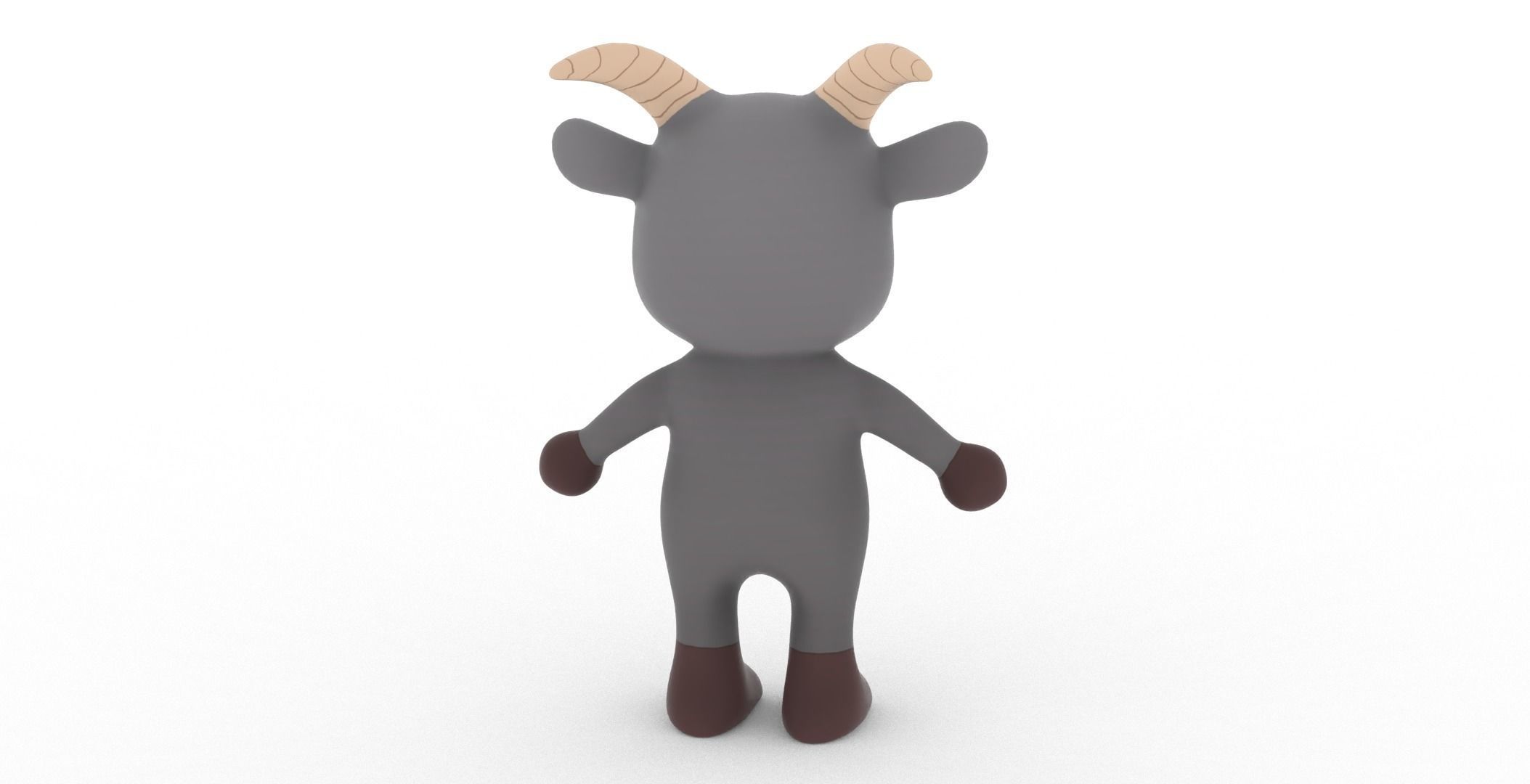 Character007 Animated Goat 3D Low-poly 3D model_25