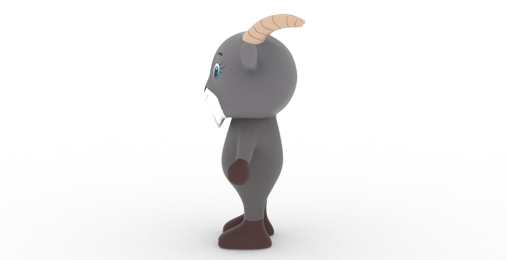 Character007 Animated Goat 3D Low-poly 3D model_15