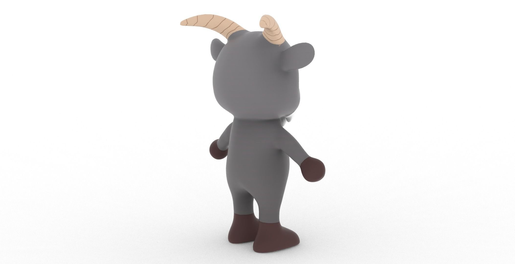 Character007 Animated Goat 3D Low-poly 3D model_12