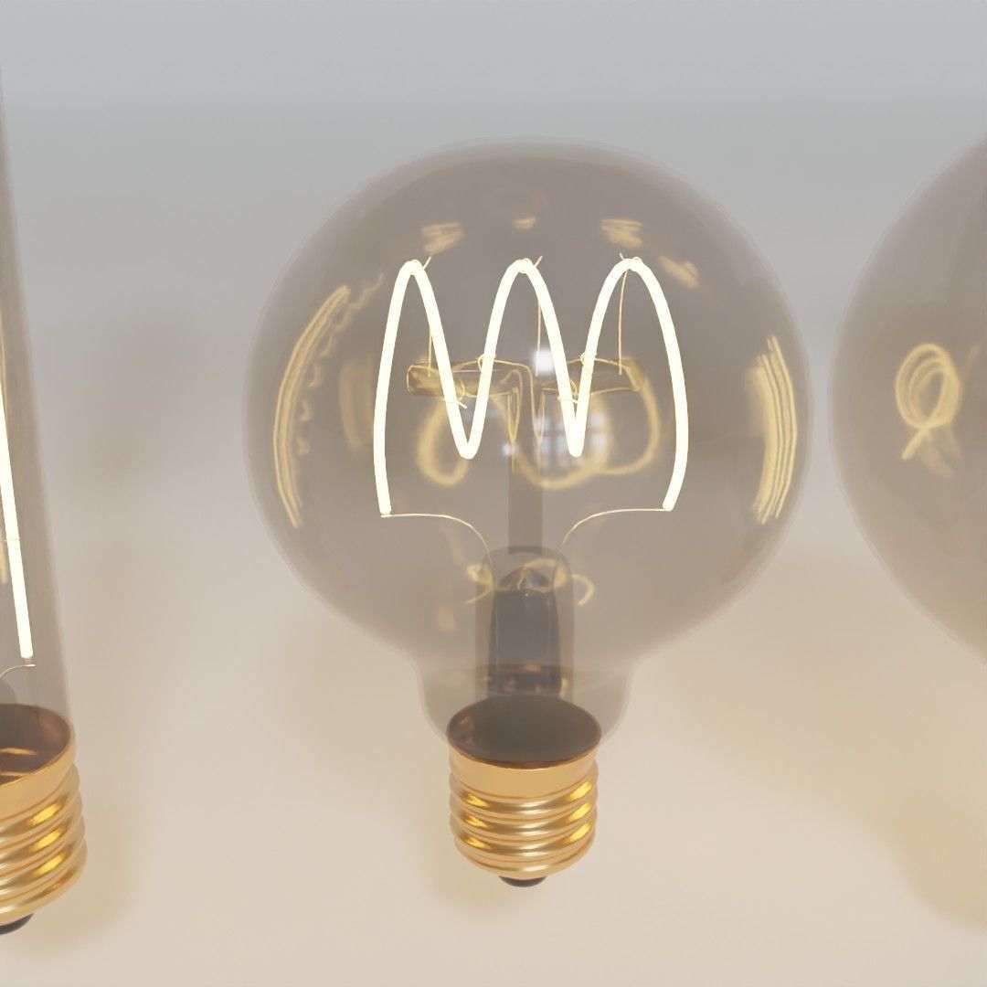 industrial light led bulb collection 3D model_5