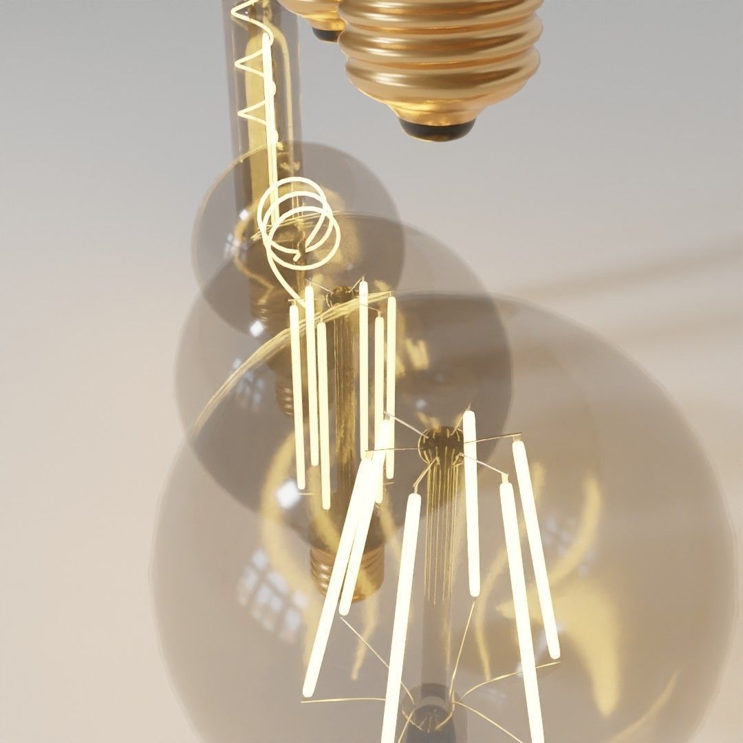 industrial light led bulb collection 3D model_2