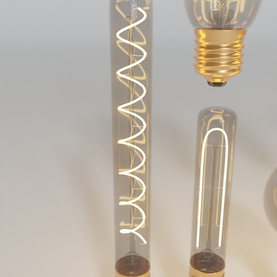 industrial light led bulb collection 3D model_4